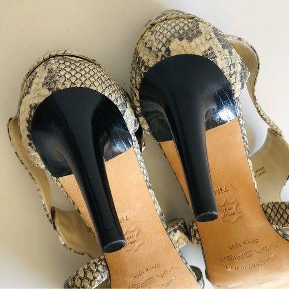 Via Spiga Hilda Snake Embossed T-Strap Sandal - Picture 11 of 14